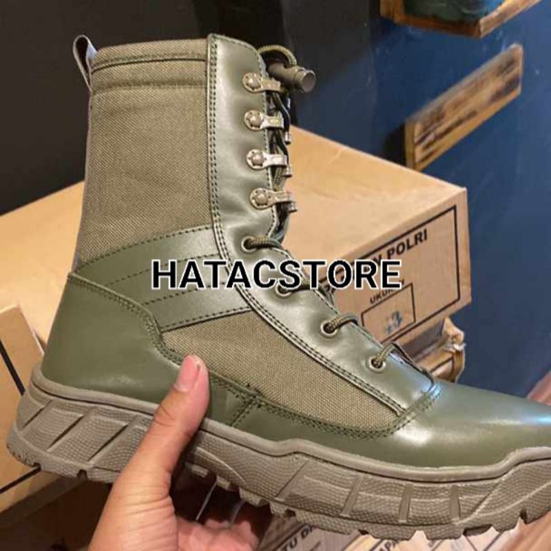 Sepatu pdl jatah brimob hijau