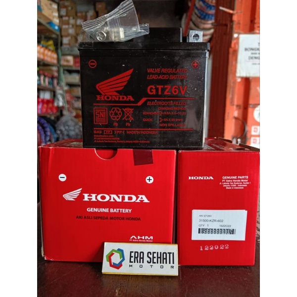LE Aki Motor AHM GTZ6V Honda Genuine Part Vario 125/150,PCX,ADV