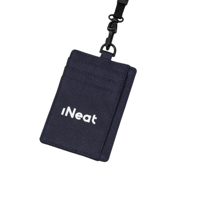 

바 iNeat Card Holder Lanyard ID Card Nametag Wallet Navy Terlaris