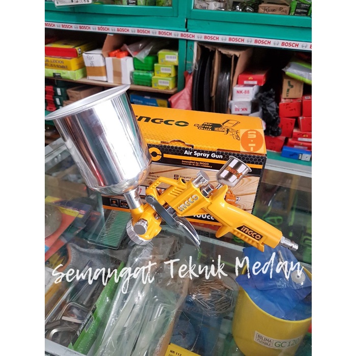 Spray Ingco Spray Gun Semprotan Angin Cat Ingco Tabung Atas 400Cc
