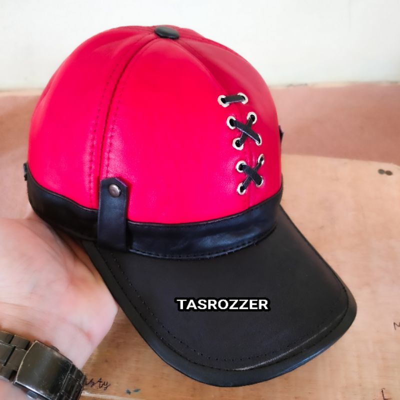 Topi kulit asli pria model new