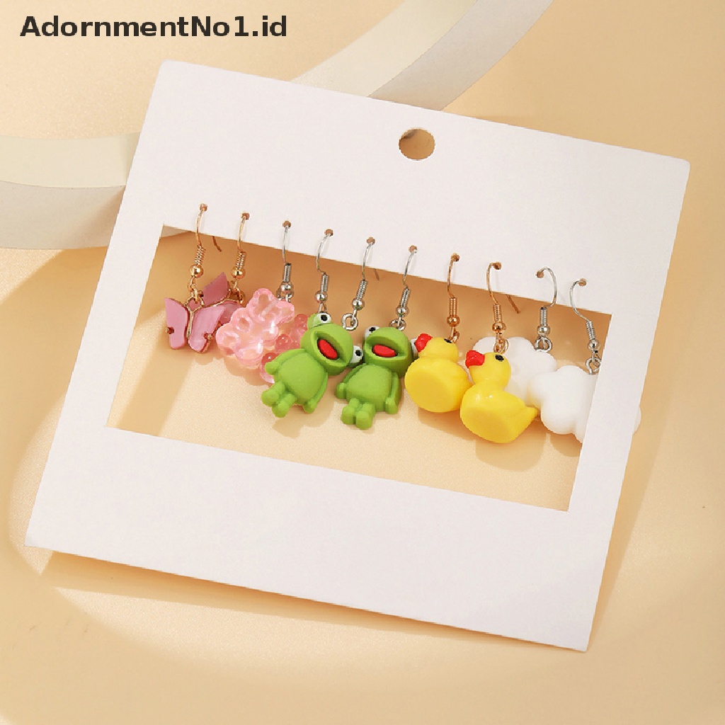 [AdornmentNo1] Kartun Kupu-Kupu Bebek Anting Set Untuk Wanita Gadis Geometris Lucu Hati Jamur Drop Earrings Tren Perhiasan Anak Hadiah [ID]