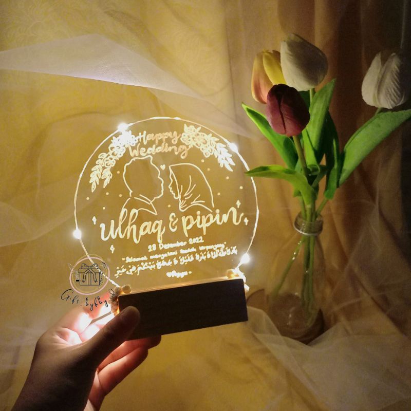 TERMURAH |LED AKRILIK GIFT | KADO NIKAH | KADO WISUDA