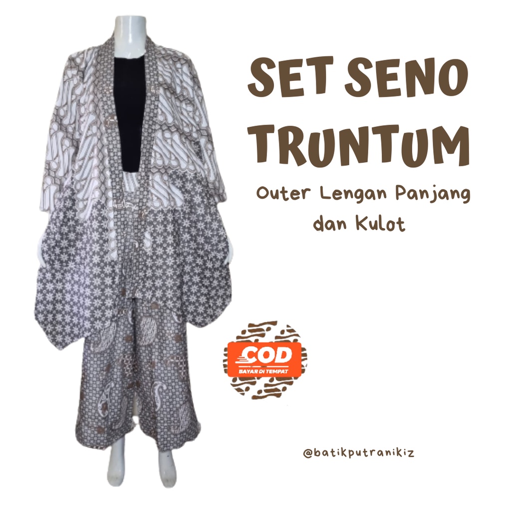 One Set Batik Outer Kulot Seno Truntum Setelan Wanita Kondangan