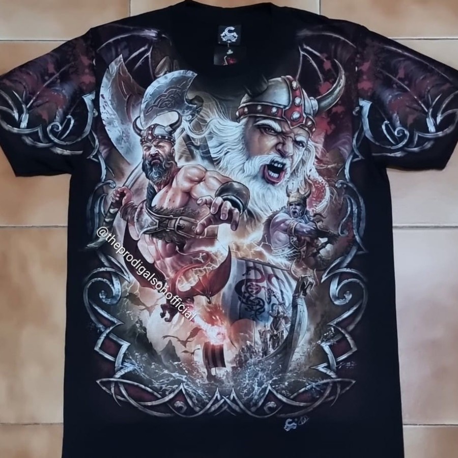 Kaos Rock Chang Caballo Import M, L dan XL Viking Full HD Glow in The Dark