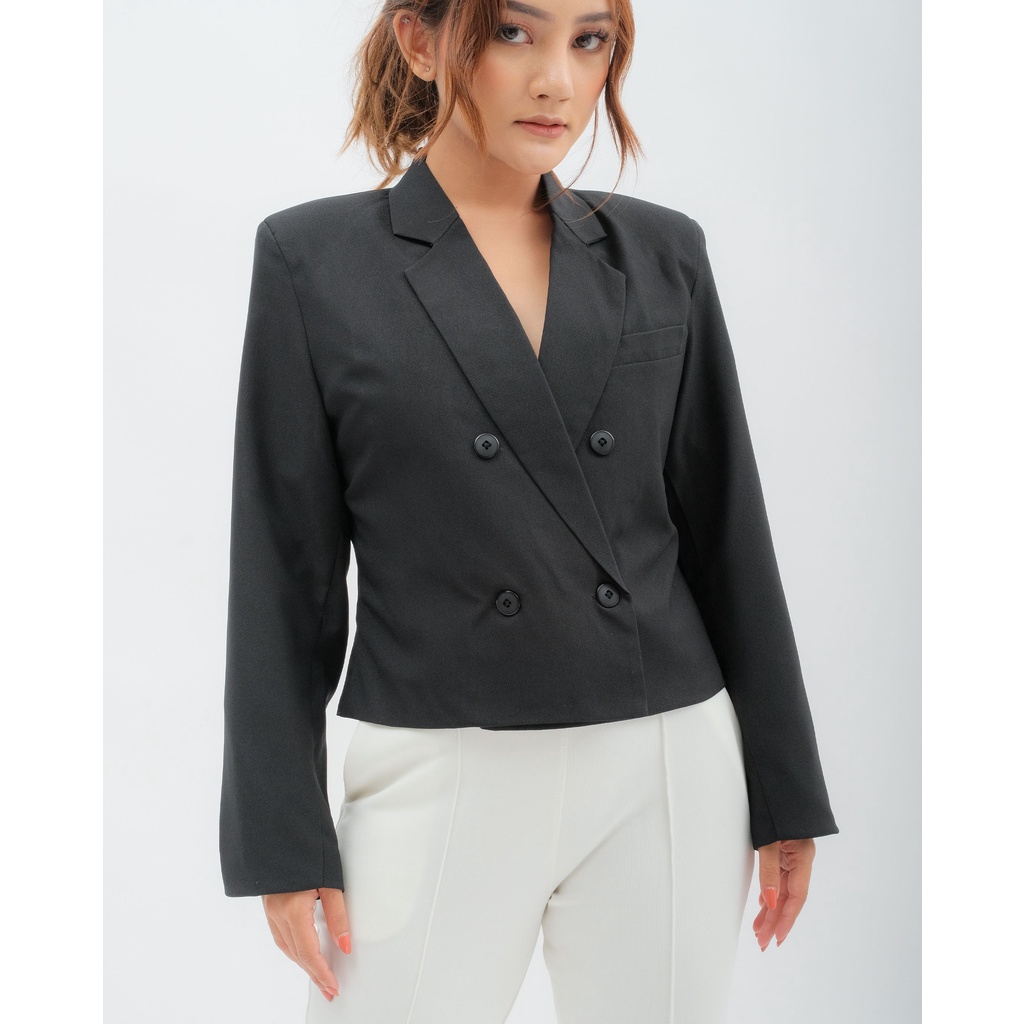 BLAZER WANITA -BLAZER CROP - BLAZER WANITA TRENDY - B10 - BOLDEN