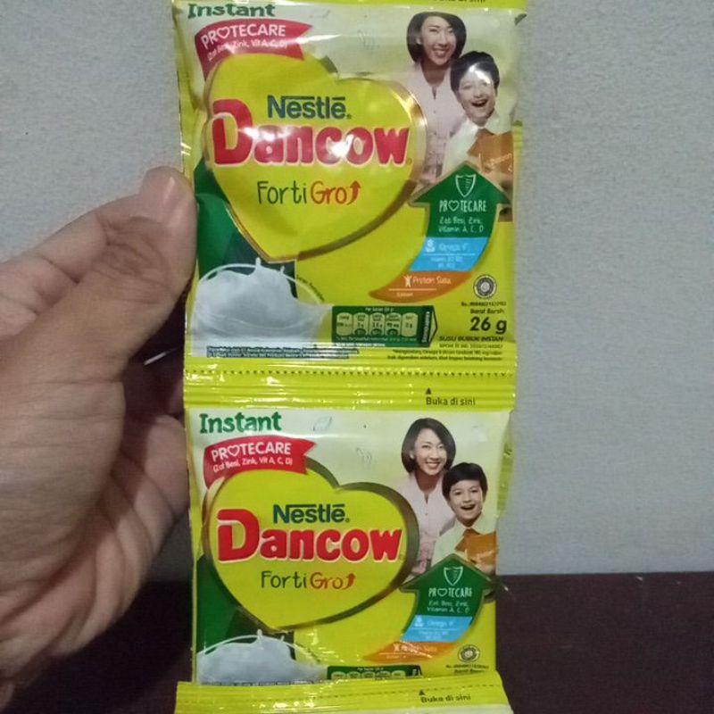 

Susu Dancow instant fortigro putih 26 gr 1 renceng isi 10 sachet