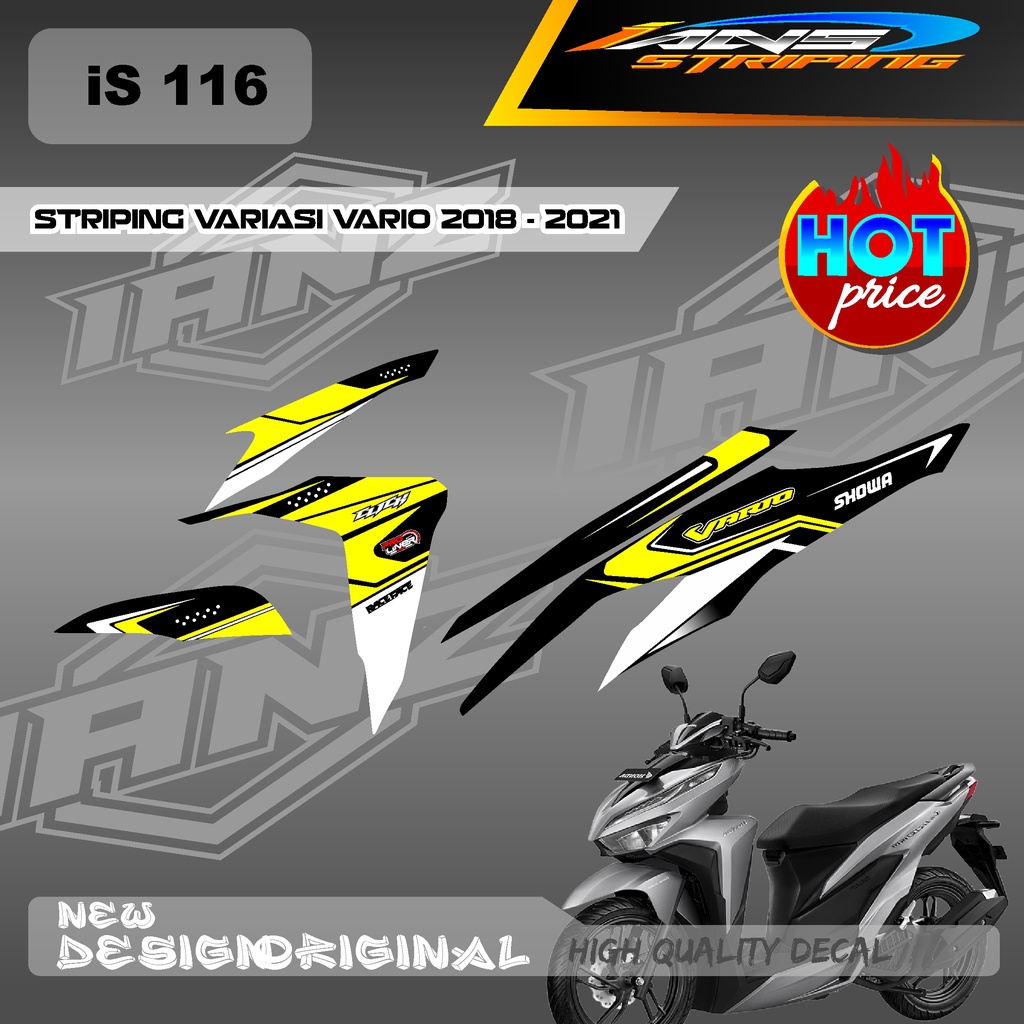 CUTOM DECAL VARIO 125/150 LIST DECAL STRIPING HONDA VARIO BAHAN HOLOGRAM / NON HOLOGRAM IS116