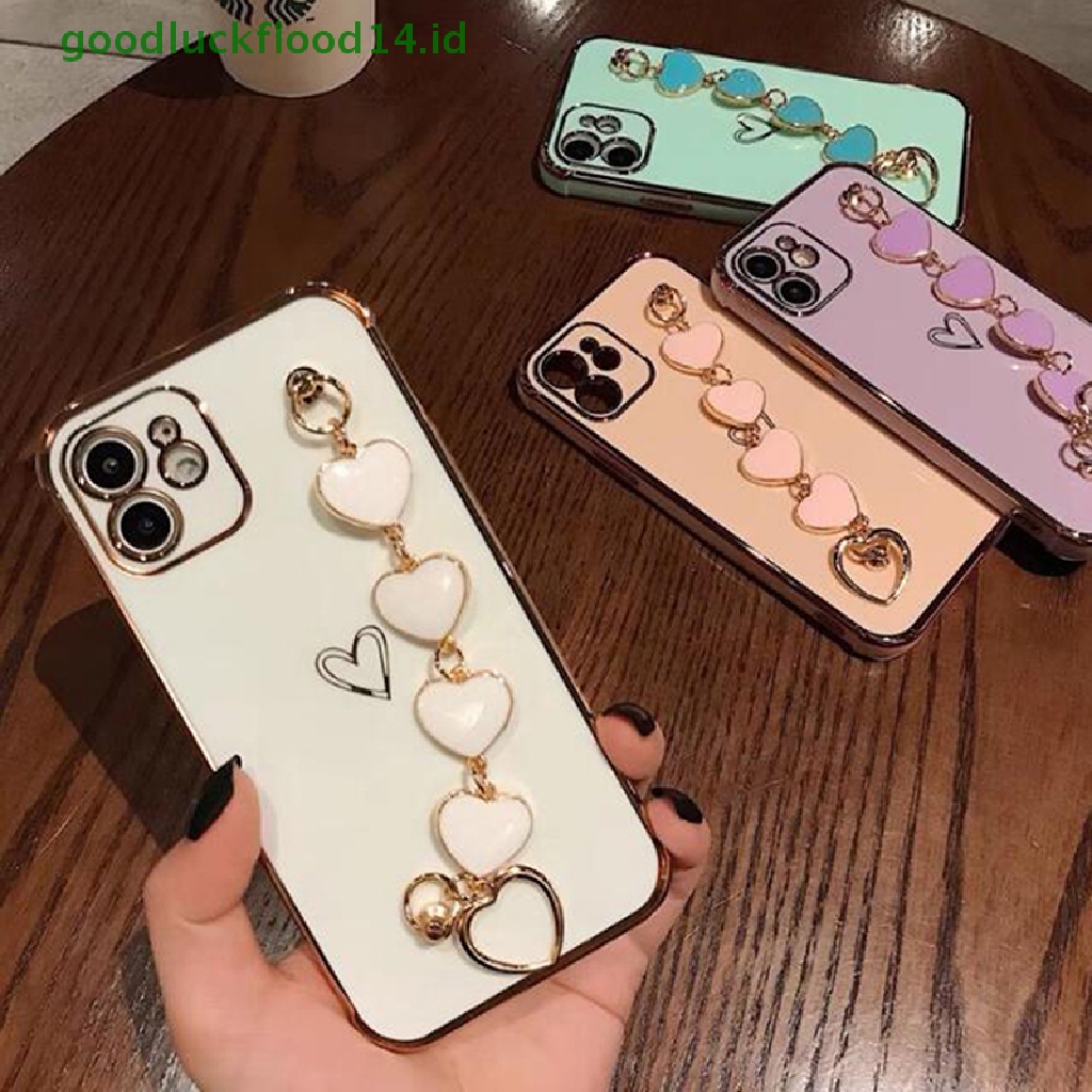 [GOOGFOUR] Diy Bling Berlian Gelang Rantai Aksesoris Kristal Ponsel Case Cover Kreatif [TOP]