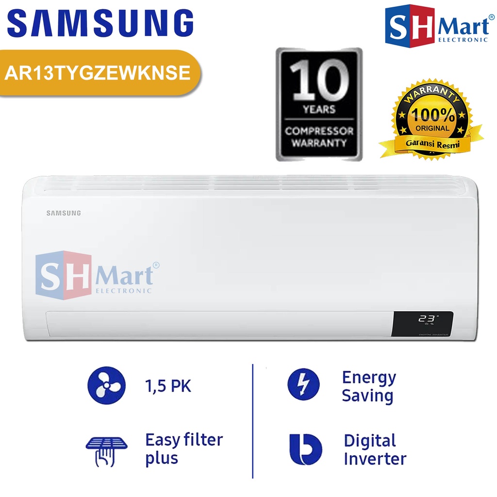 AC SAMSUNG 1,5 - 2 PK INVERTER PREMIUM FAST COOLING AR13TYGZEWKN / AR18TYGZEWKNSE DIGITAL INVERTER GARANSI RESMI