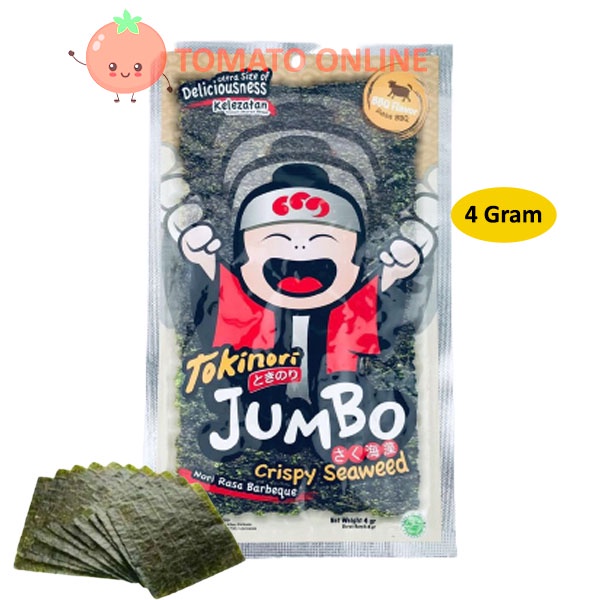 Tokinori Jumbo / BBQ Seaweed Rumput Laut Halal Snack / 4 gram 4gr