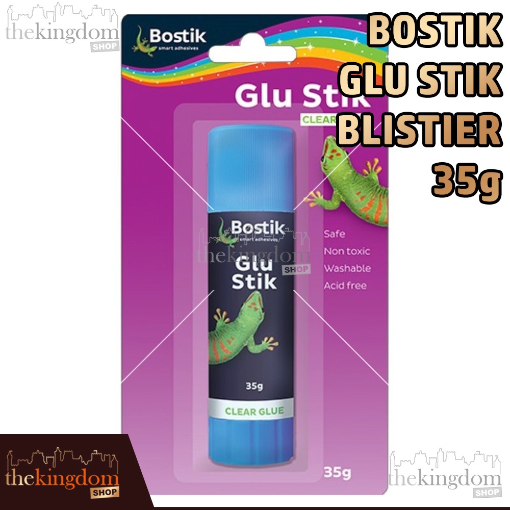 

Bostik Glu Stik Clear Glue Blister 35g Stick Lem Kertas Perekat