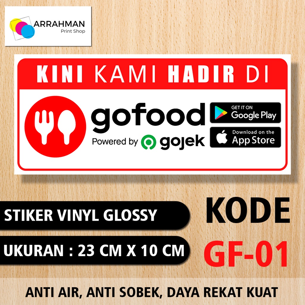 Stiker Jualan Online Go Food - Grabfood - Shopeefood