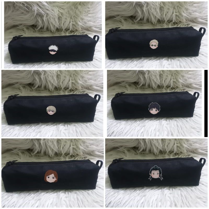 

kotak pensil kanvas clasic jujutsu kaisen kotak pensil hitam pencil case jujutsu kaisen tepak