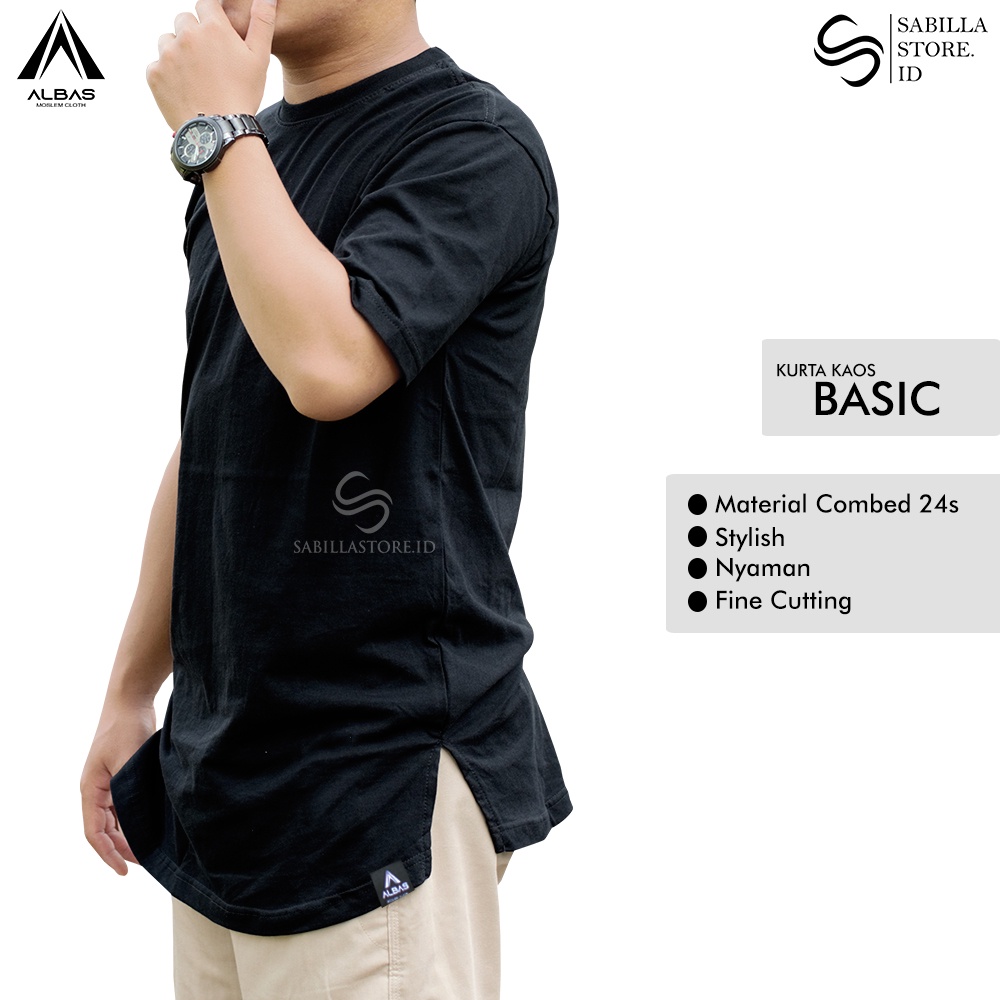 ALBAS Kurta Kaos Basic Combed 24s / Kurta Lengan Pendek / Kurta Premium