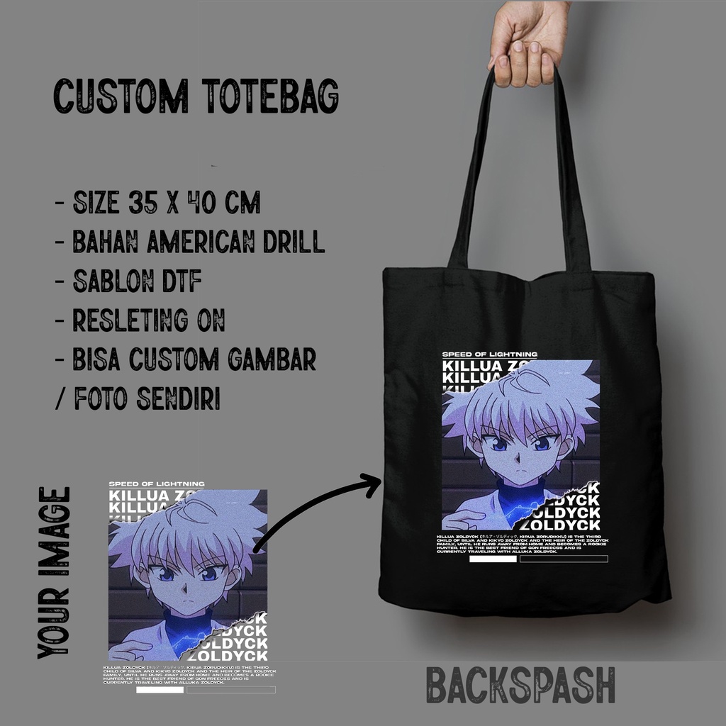 TOTEBAG ANIME HUNTER X HUNTER BISA CUSTOM HIT