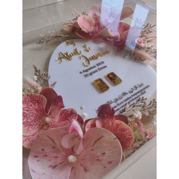 Mahar Acrilic / mahar Acrilik / mahar lampu / mahar resin / mahar unik / mahar palembang / mahar per