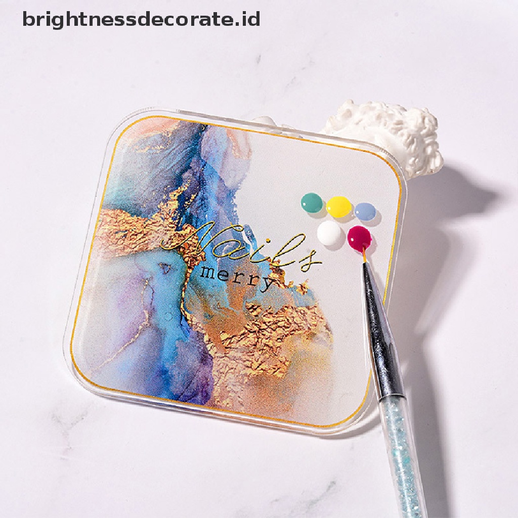 [Birth] Resin Stone Nail Art Akrilik Palette Display Board Pager Alat Pencampur Warna [ID]