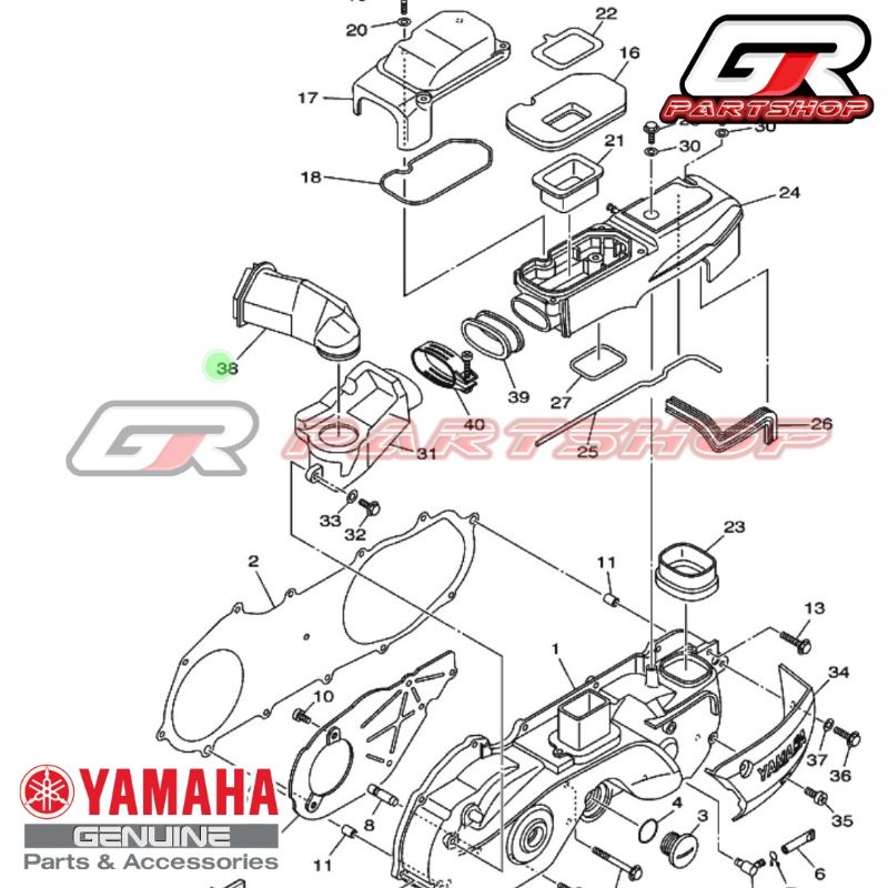 karet keong air duct mio sporty smile 5TL-E5473-00 ori ygp original yamaha