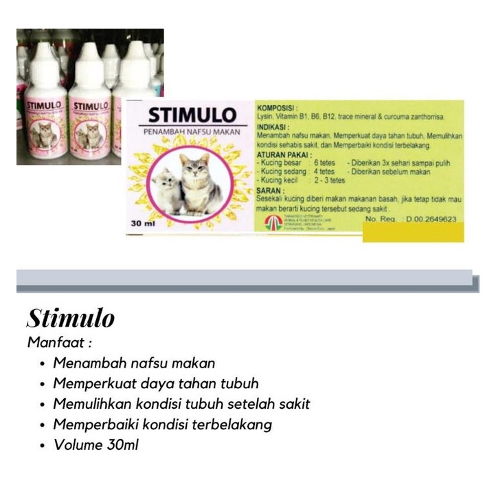 Vitamin Nafsu makan Kucing Stimulo