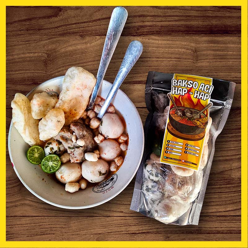 

Baso Aci Hap - Hap Dengan Baso Daging Makanan Instan Makanan Siap Saji Halal Baso Aci Bapper Baso Aci Mak Igun Baso Aci Teh Shanty Baso Aci Suwir Baso Aci Granat Camilan Gurih Pedas Renyah