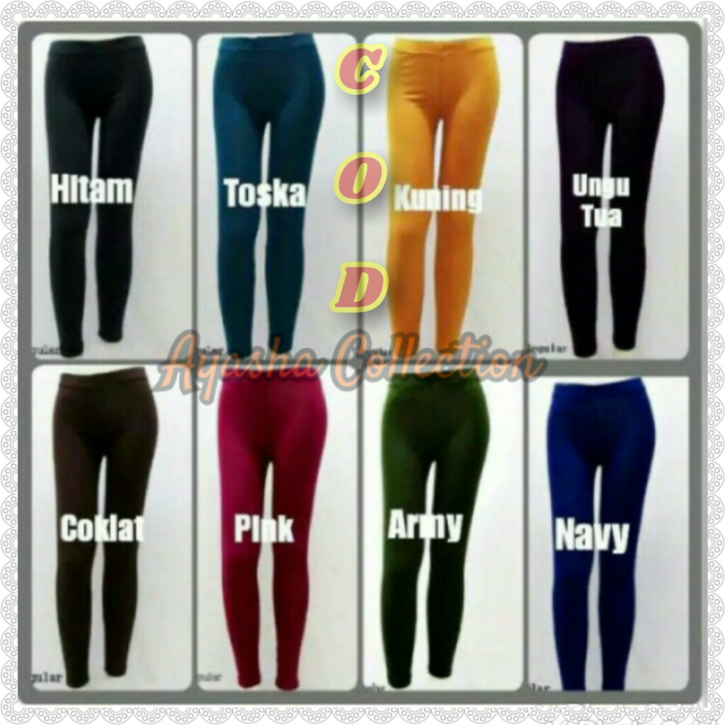 Celana Legging Panjang Bahan Kaos Rayon Super