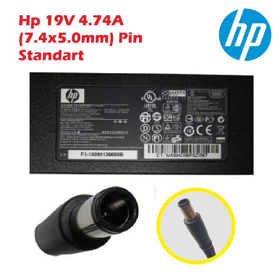 ORIGINAL ADAPTOR HP 19V 4.74A (7.4x5.0MM)PIN DV5 DV6 CQ43 CQ42 8540 8560 6515 8530P 6930P CQ71 CQ70 CQ60 4710S  NC6400 2230s 6510b 6710b