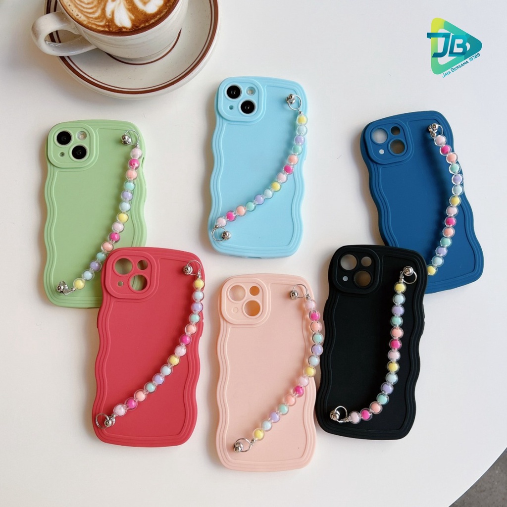 GC02 SOFTCASE GELOMBANG RANTAI MANIK FOR IPHONE 7 8 7+ 8+ X XS XR XS MAX 11 12 13 14 PRO MAX 14 MAX 14 PLUS JB6959