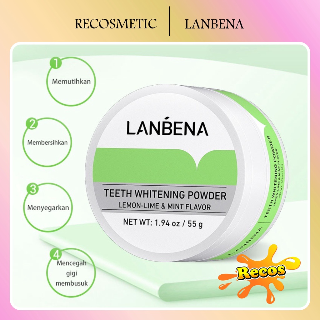 LANBENA Teeth Whitening Powder - Memutihkan Gigi (55 gr) BPOM