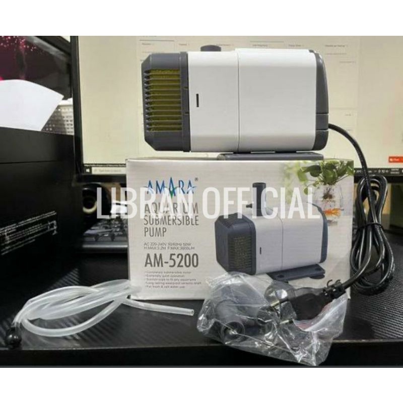 AMARA AM 5200 pompa celup kolam mini aquarium filter ikan aerator