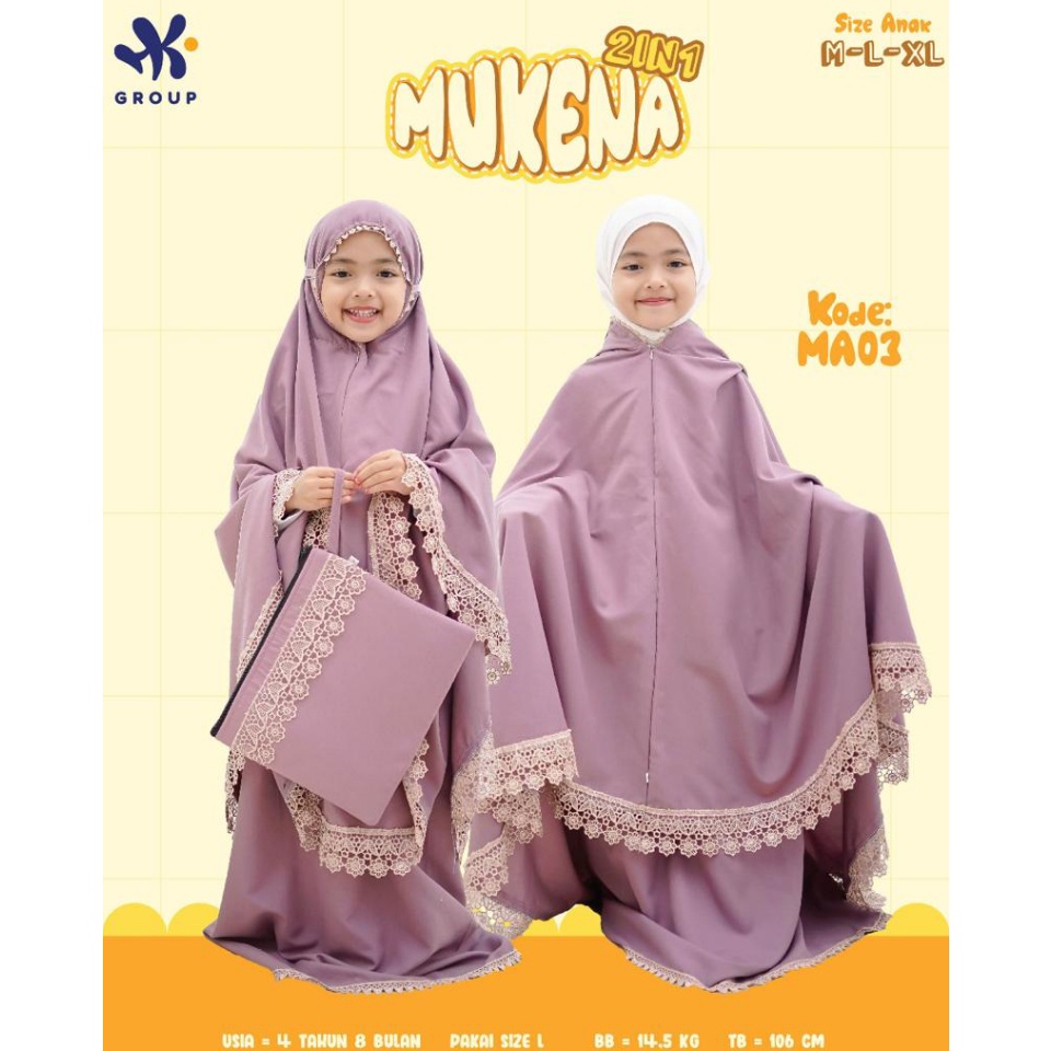 [ZBK] Mukena Anak 2in1 - HK Group