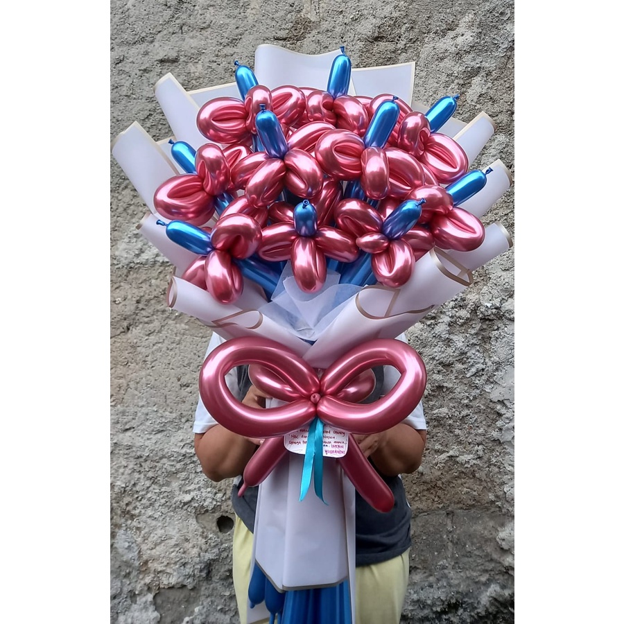 [1 HARI JADI] FLOWER BUCKET BALLON WRAPPING