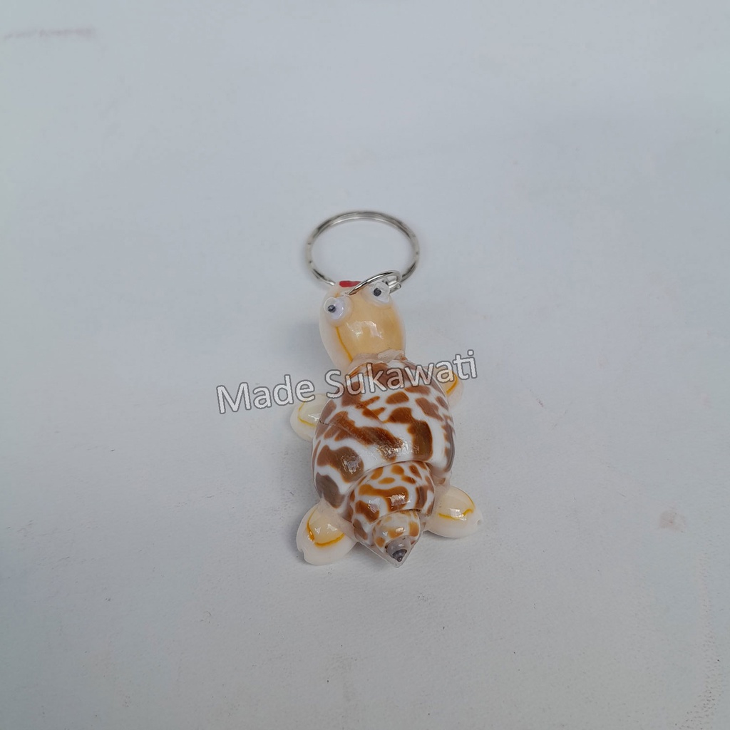 Gantungan kunci kerang motif binatang