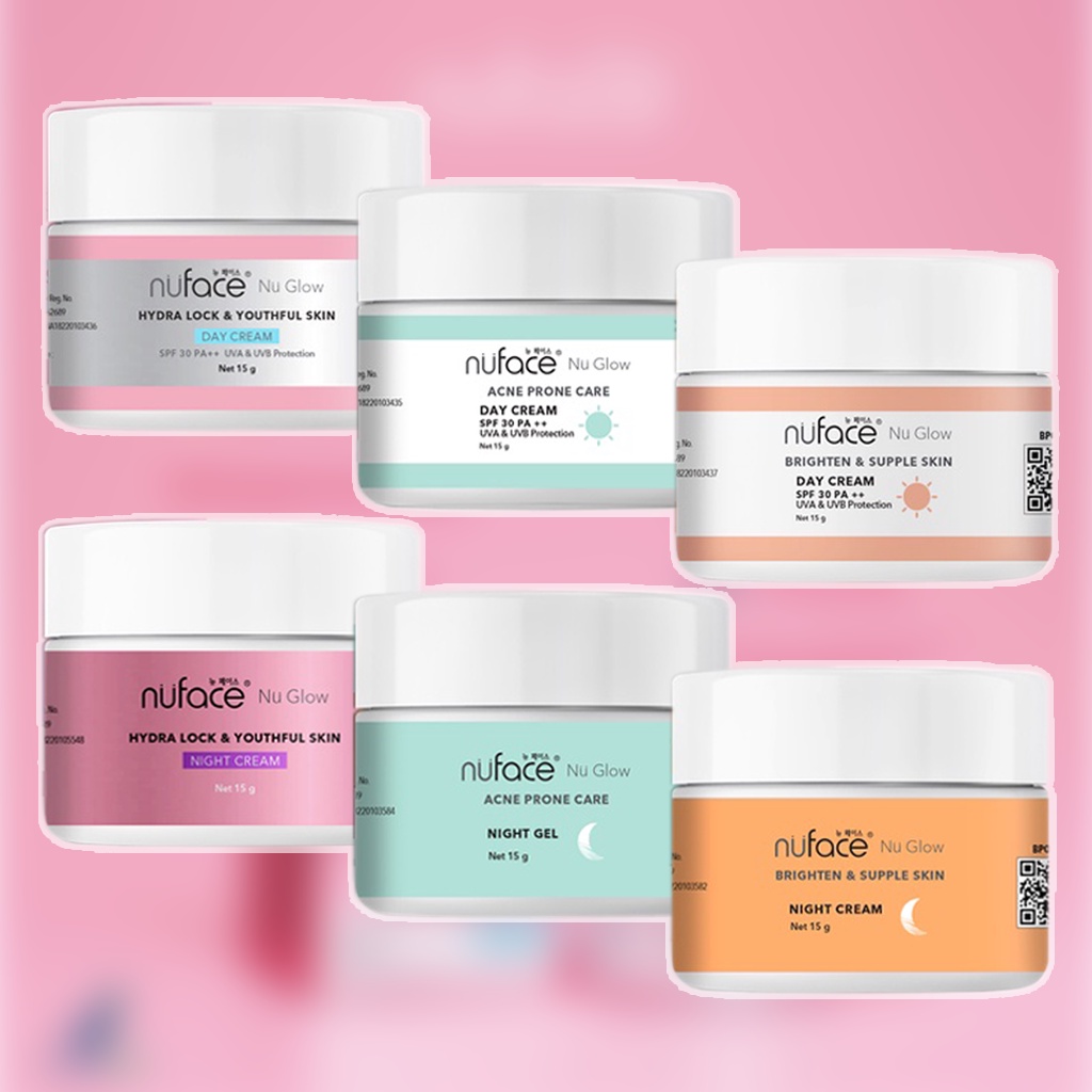 Citra Cosmetic - NUFACE Nu Glow Cream Series 15gr - Brighthen & Supple Skin / Hydralock & Youthful /