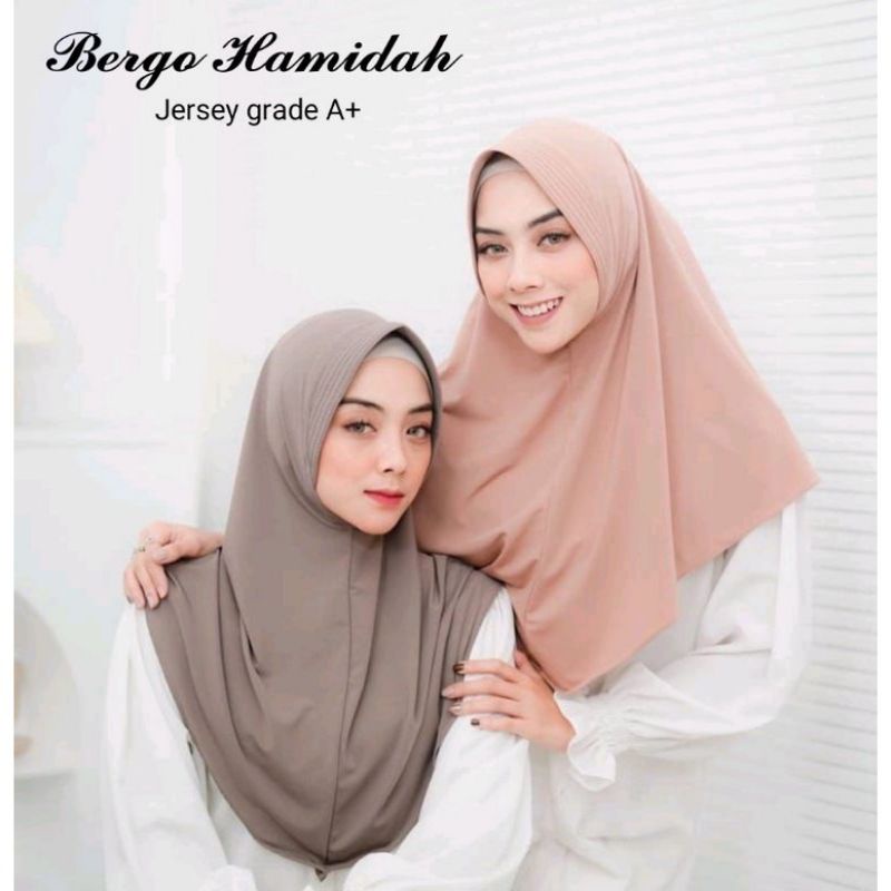 bergo jersey hamidah/jilbab sport menutup dada