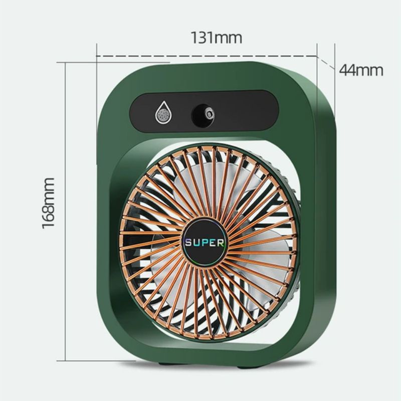 KIPAS ANGIN MEJA DUDUK MINI EMBUN AIR ICE FOG SPRAY MISTY FAN PORTABLE