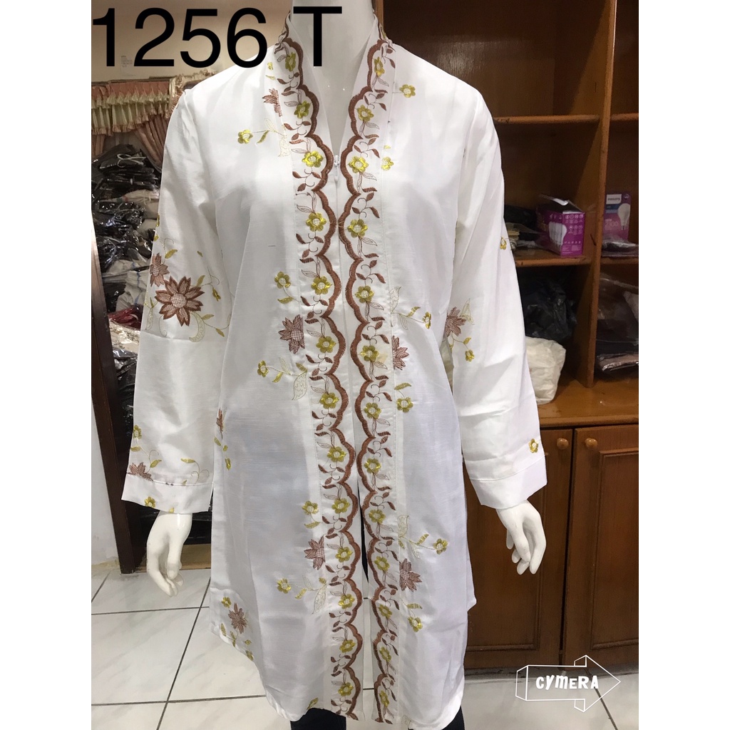 tunik alexuez bordir premium putih/tunik lengan panjang /pakaian wanita alexuez premium