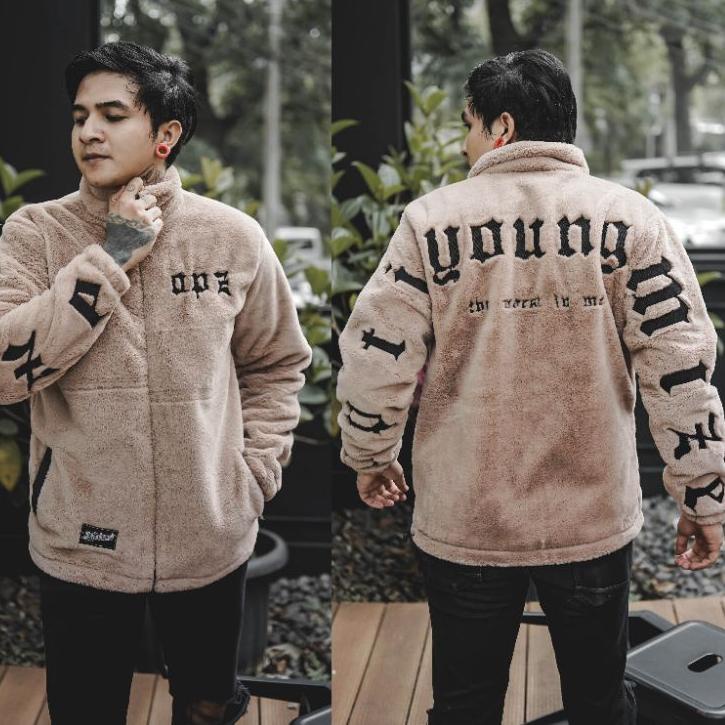 kodej8J3v JAKET SHERPA BULU POLAR PRIA-JACKET FLACE-JAKET MUSIM DINGIN