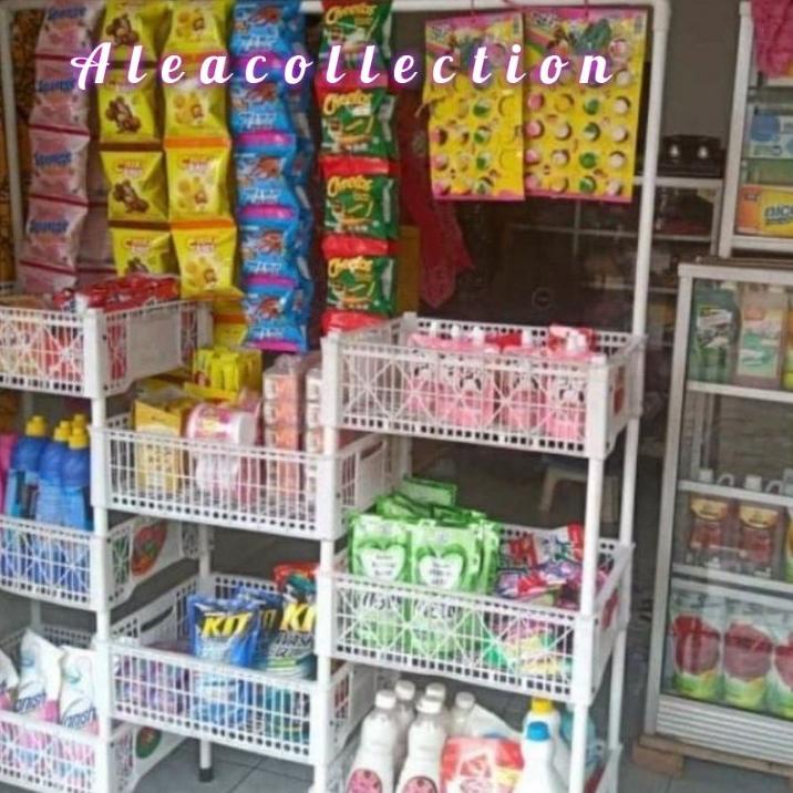 Depan RAK WARUNG DAGANGAN / KERANJANG SUSUN RAK SEAGUNA