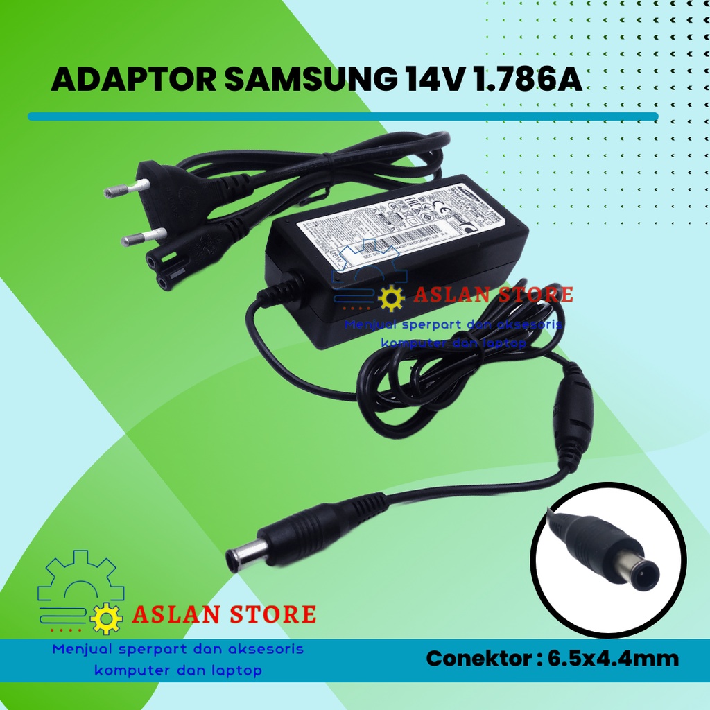 14V 1.786A 25w Adaptor TV samsung Charger LED LCD TV LAPTOP MONITOR SAMSUNG 14V 1.786A 25w Original