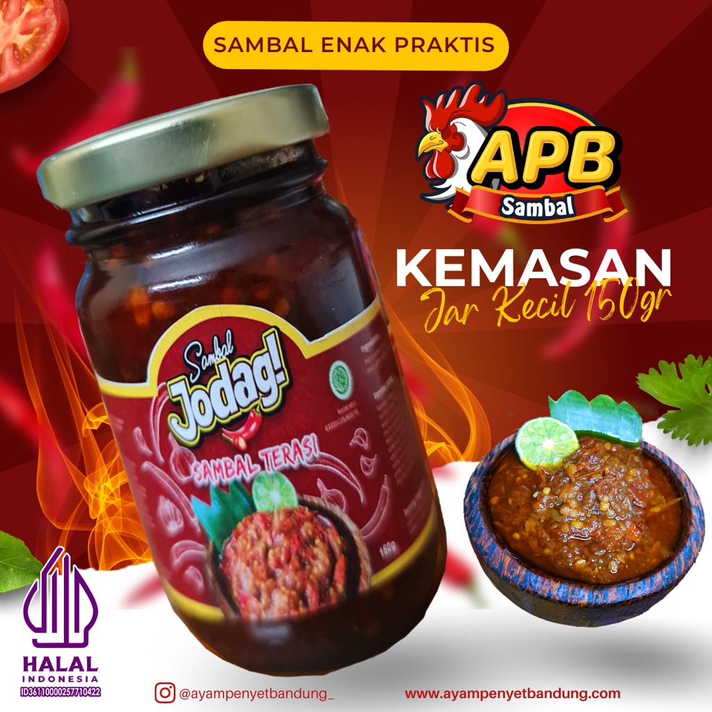 

SAMBAL TERASI/ SAMBAL PEDAS / SAMBAL SIAP MAKAN / Sambal Kemasan Instan 125G