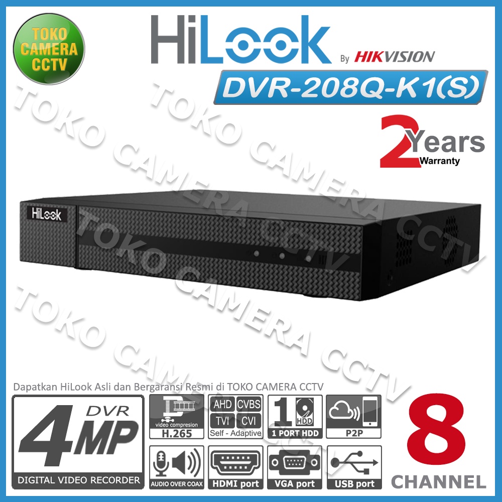 DVR HILOOK 8 CHANNEL 208Q M1