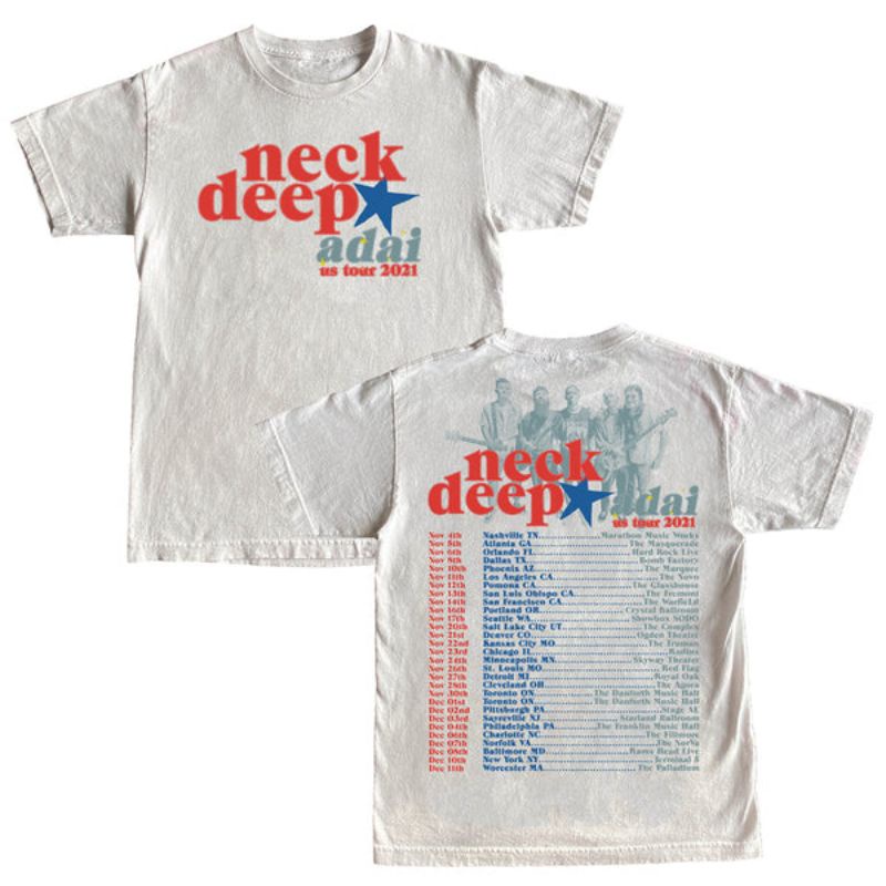 Neck Deep - Adai 2020 tour original merch