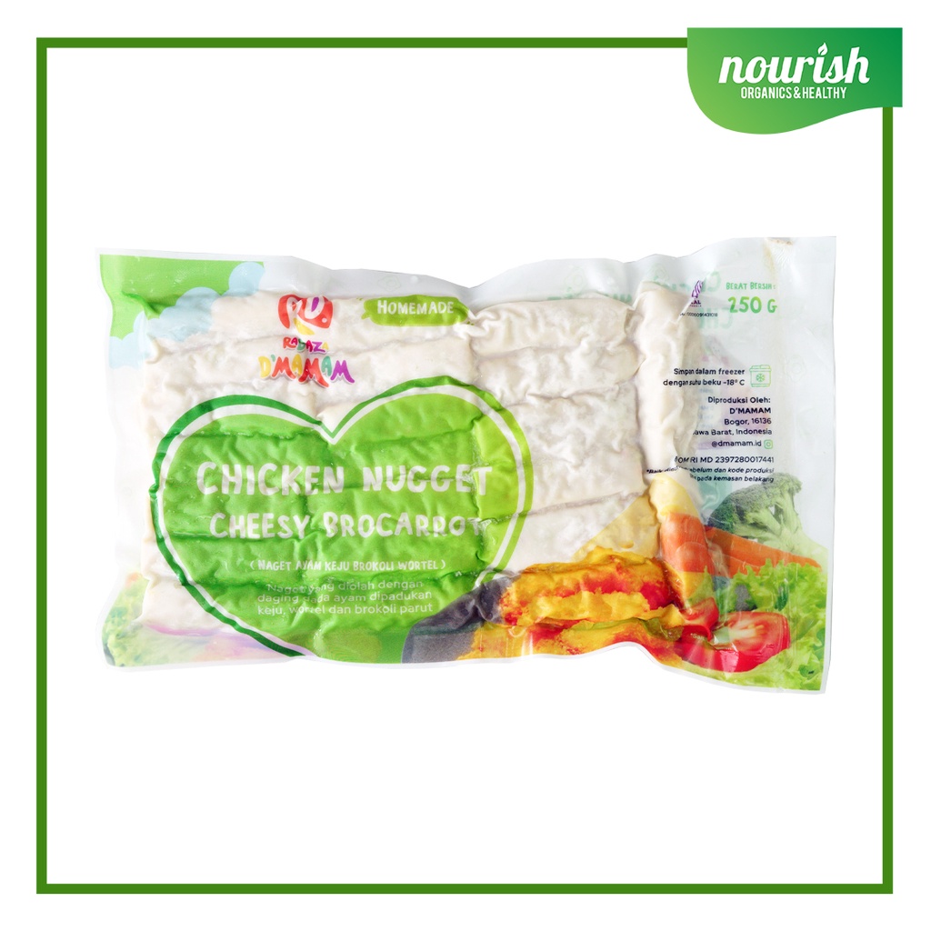 

D'MAMAM - Nugget Ayam Cheesy Brocarrot NO MSG, HALAL, BPOM 250gr
