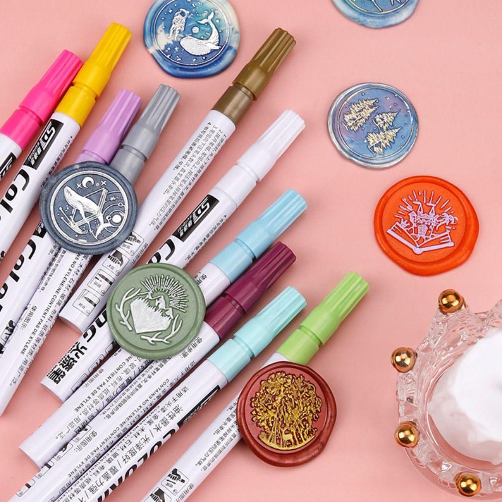 Lanfy Sealing Wax Stamp Mark Pen Siswa Vintage Scrapbooking Alat Tulis Menggambar Lukisan Cat Api Segel Mewarnai