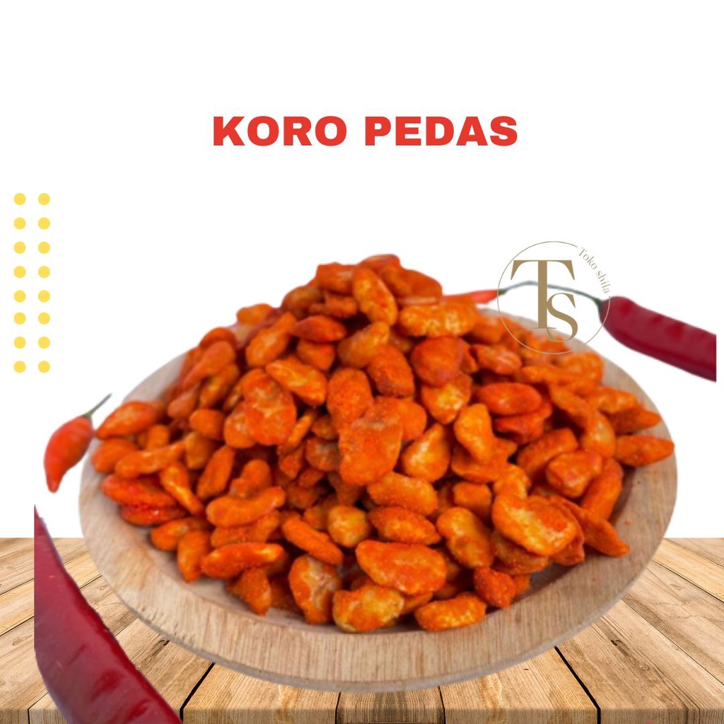 Kacang Koro Kupas Kulit Pedas Original Cemilan Murah Super Enak Kacang Koro Pedas Snack
