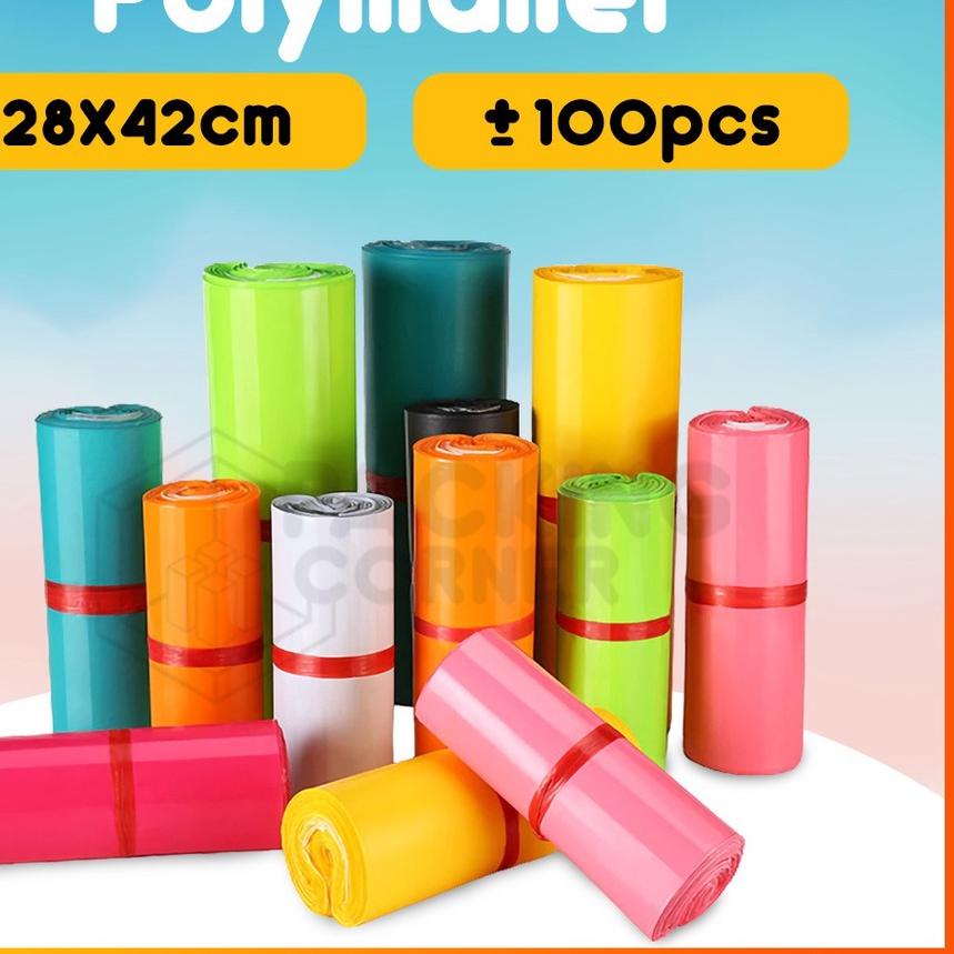 

Diskon | TD4 | Plastik Polymailer Bag 28x42 Kantong Amplop Packing Seal Olshop Online Shop ol on shop Isi 100 pcs