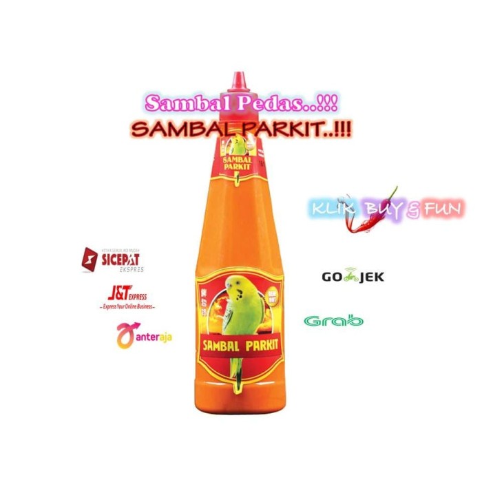 

[BISA COD] Sambal Pedas Sambal Parkit 300 ml