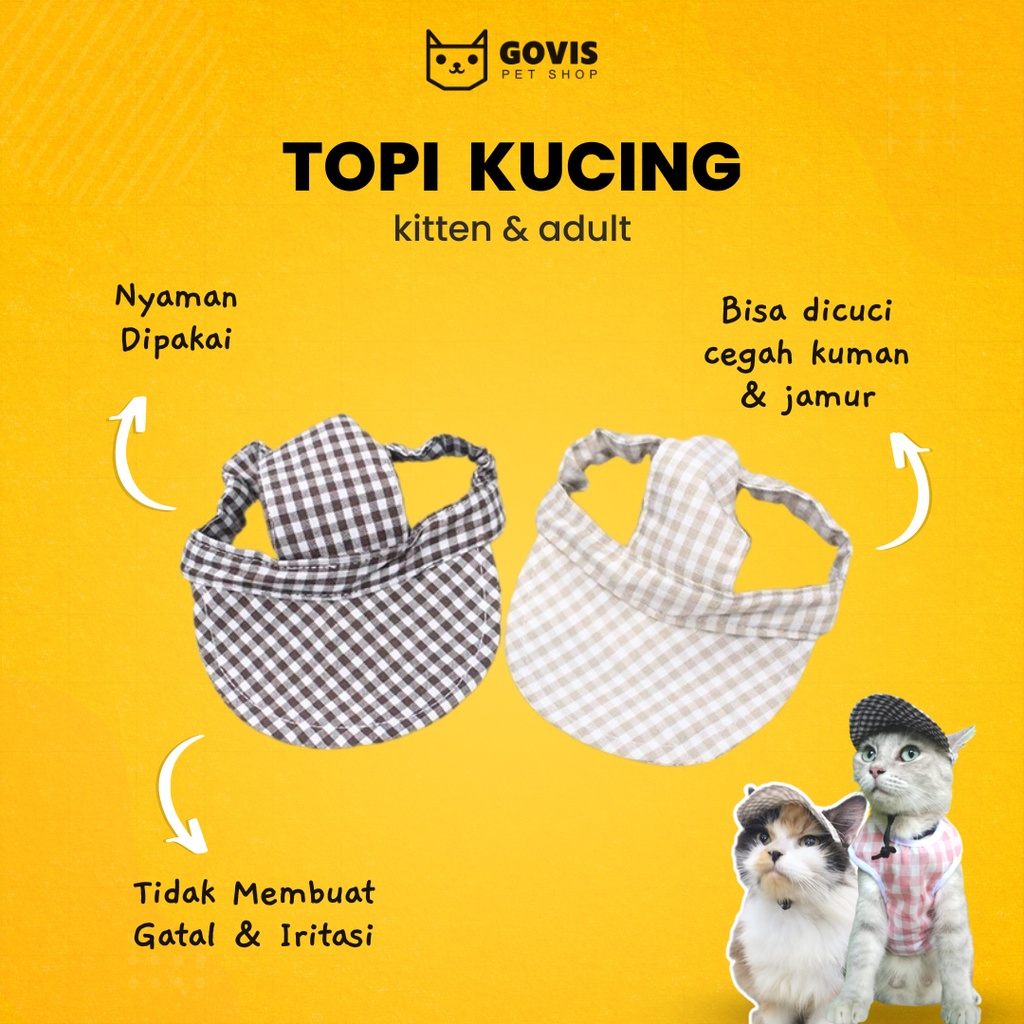 Govis Topi Kucing Kitten Adult Motif Bokumo Hat Limited Edition