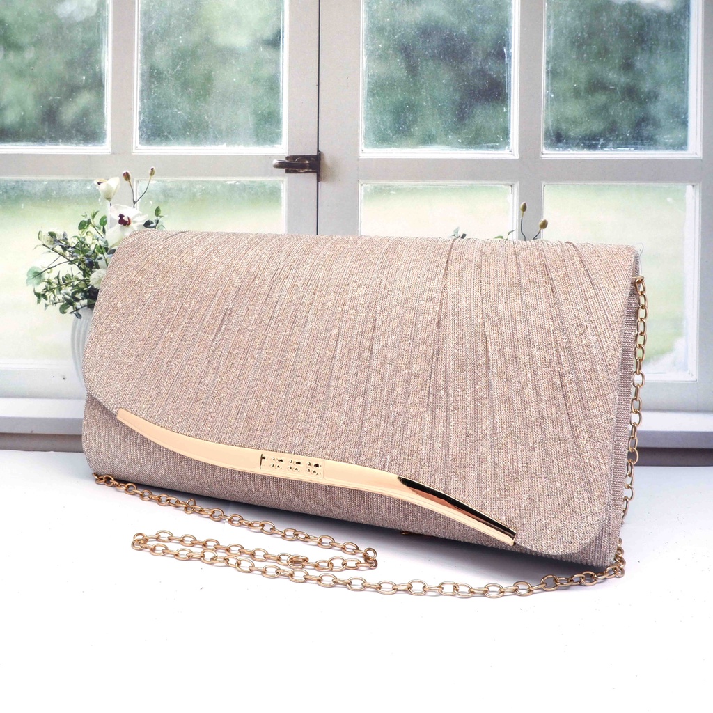 CLUTCH PESTA WANITA 317 IMPORT TAS  GLITTER